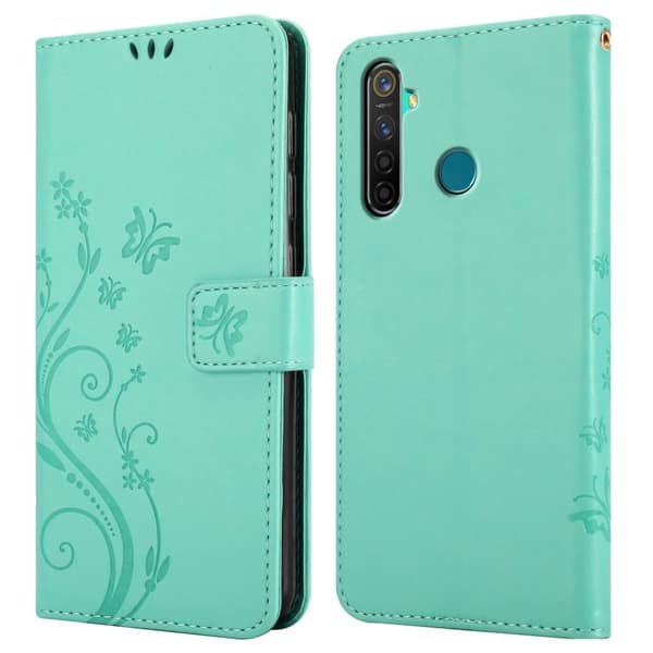 Realme 5 PRO / Realme Q Pungetui Cover Blomster ()