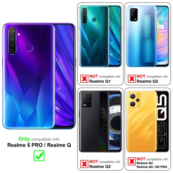 Realme 5 PRO / Realme Q Pungetui Cover Blomster ()