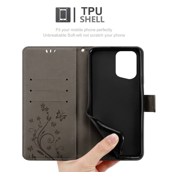Oppo FIND X5 PRO Pungetui Cover Blomster ()