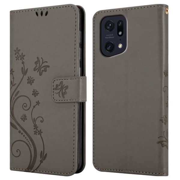 Oppo FIND X5 PRO Pungetui Cover Blomster ()