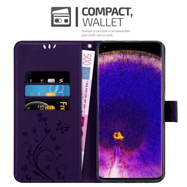Oppo FIND X5 PRO Pungetui Cover Blomster ()