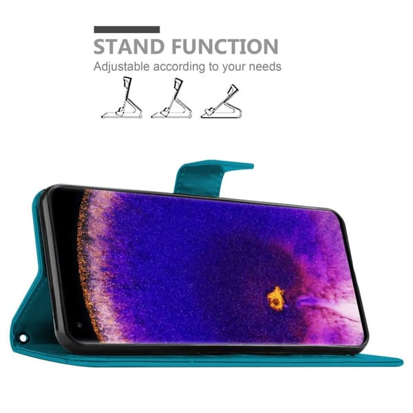 Oppo FIND X5 PRO Pungetui Cover Blomster ()