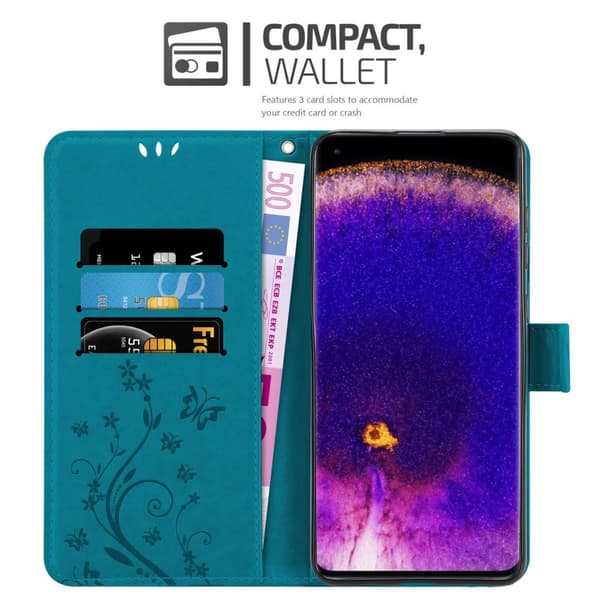 Oppo FIND X5 PRO Pungetui Cover Blomster ()