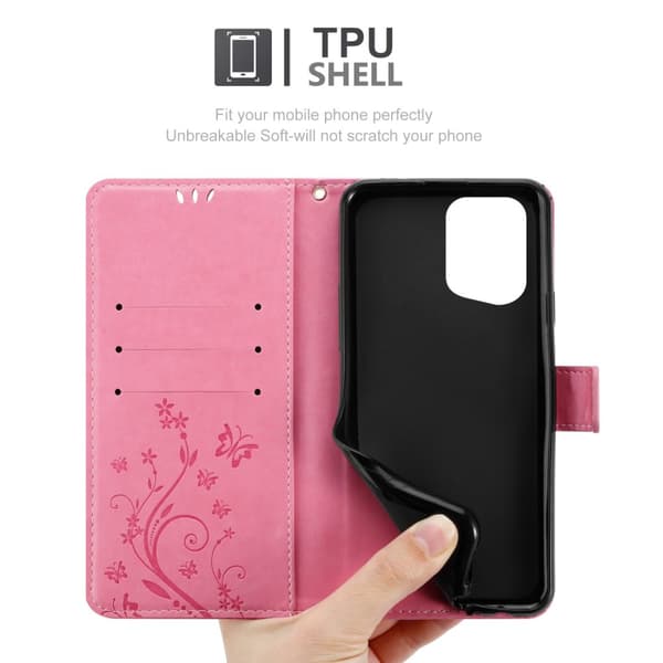 Oppo FIND X5 PRO Pungetui Cover Blomster ()