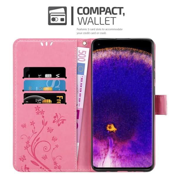 Oppo FIND X5 PRO Pungetui Cover Blomster ()