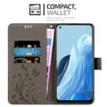 Pikkukuva 3 / 8: Oppo FIND X5 LITE / Reno7 5G Suojakotelo Suojakuori Lompakkokotelo Matkapuhelinkotelo Kukat jossa on magneettisuljenta, jalusta-toiminto ja
