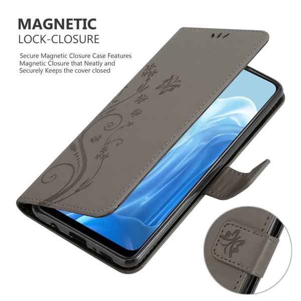 Oppo FIND X5 LITE / Reno7 5G Suojakotelo Suojakuori Lompakkokotelo Matkapuhelinkotelo Kukat jossa on magneettisuljenta, jalusta-toiminto ja