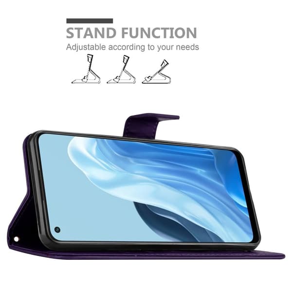 Oppo FIND X5 LITE / Reno7 5G Suojakotelo Suojakuori Lompakkokotelo Matkapuhelinkotelo Kukat jossa on magneettisuljenta, jalusta-toiminto ja