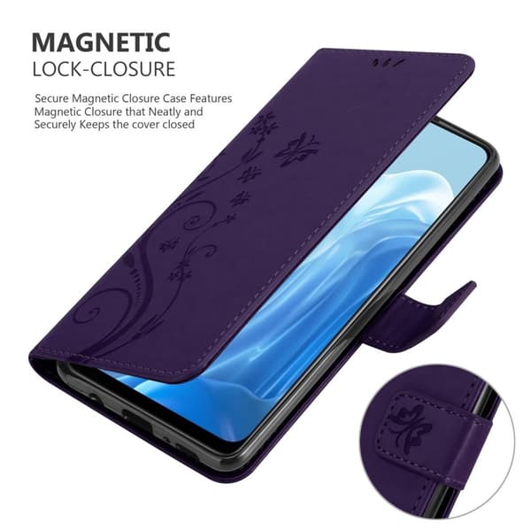 Oppo FIND X5 LITE / Reno7 5G Suojakotelo Suojakuori Lompakkokotelo Matkapuhelinkotelo Kukat jossa on magneettisuljenta, jalusta-toiminto ja
