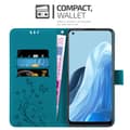 Pikkukuva 3 / 8: Oppo FIND X5 LITE / Reno7 5G Suojakotelo Suojakuori Lompakkokotelo Matkapuhelinkotelo Kukat jossa on magneettisuljenta, jalusta-toiminto ja