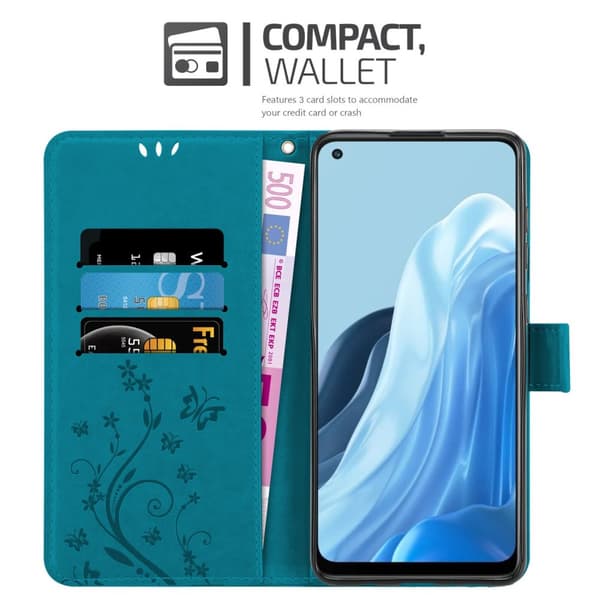 Oppo FIND X5 LITE / Reno7 5G Pungetui Cover Blomster ()