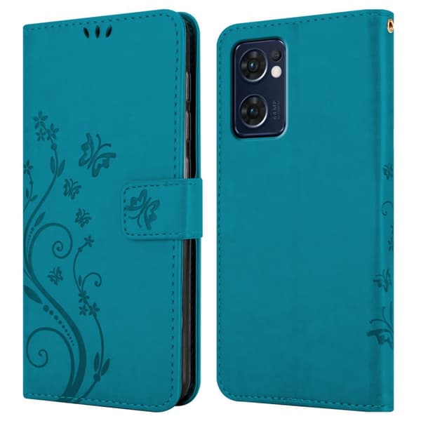 Oppo FIND X5 LITE / Reno7 5G Pungetui Cover Blomster ()