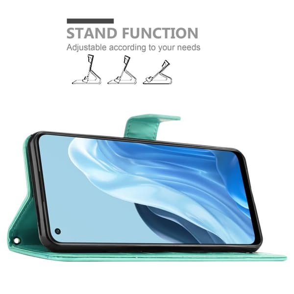 Oppo FIND X5 LITE / Reno7 5G Suojakotelo Suojakuori Lompakkokotelo Matkapuhelinkotelo Kukat jossa on magneettisuljenta, jalusta-toiminto ja