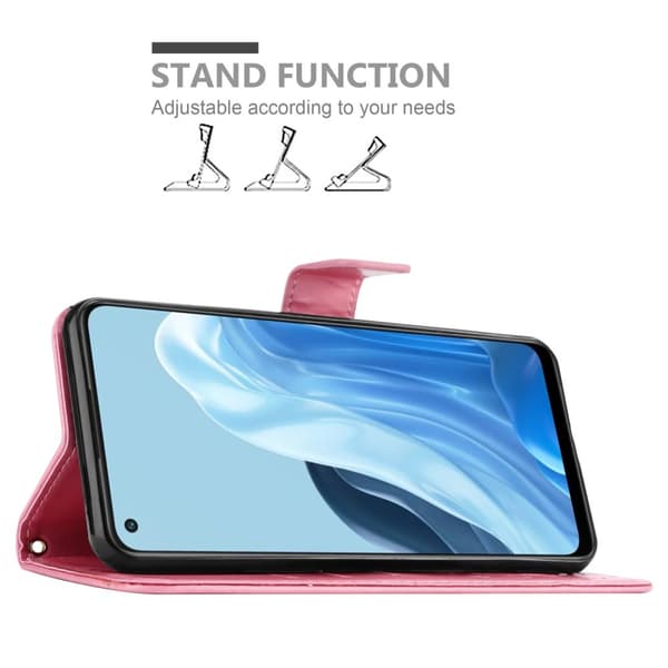 Oppo FIND X5 LITE / Reno7 5G Suojakotelo Suojakuori Lompakkokotelo Matkapuhelinkotelo Kukat jossa on magneettisuljenta, jalusta-toiminto ja