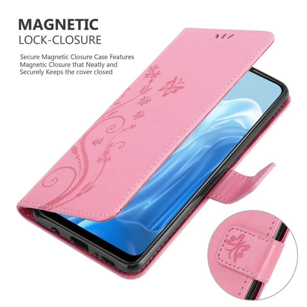 Oppo FIND X5 LITE / Reno7 5G Suojakotelo Suojakuori Lompakkokotelo Matkapuhelinkotelo Kukat jossa on magneettisuljenta, jalusta-toiminto ja