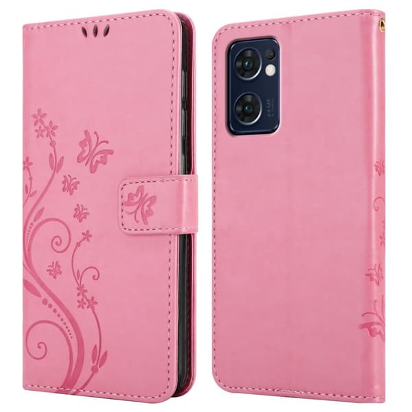 Oppo FIND X5 LITE / Reno7 5G Pungetui Cover Blomster ()