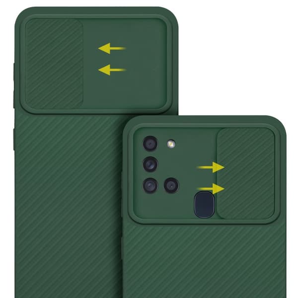 Samsung Galaxy A21s Skal Fodral av flexibel TPU-silikon och med kameraskydd Mobilskydd Case Cover