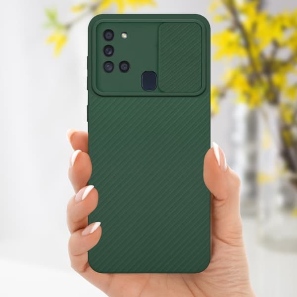 Samsung Galaxy A21s Skal Fodral av flexibel TPU-silikon och med kameraskydd Mobilskydd Case Cover