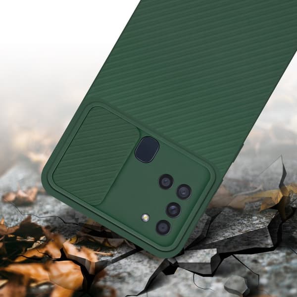 Samsung Galaxy A21s Skal Fodral av flexibel TPU-silikon och med kameraskydd Mobilskydd Case Cover