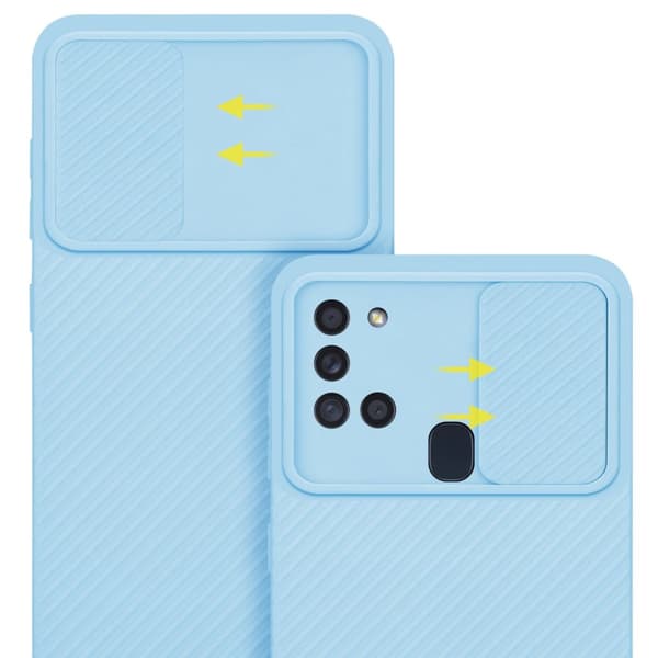 Samsung Galaxy A21s Skal Fodral av flexibel TPU-silikon och med kameraskydd Mobilskydd Case Cover