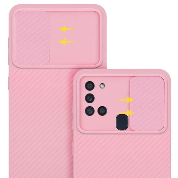 Samsung Galaxy A21s Skal Fodral av flexibel TPU-silikon och med kameraskydd Mobilskydd Case Cover