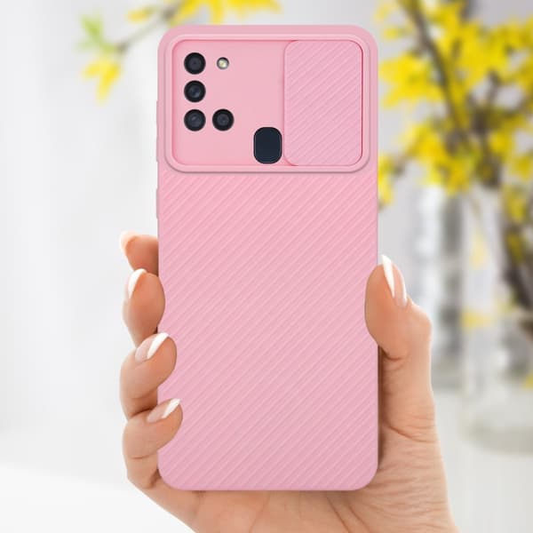Samsung Galaxy A21s Skal Fodral av flexibel TPU-silikon och med kameraskydd Mobilskydd Case Cover