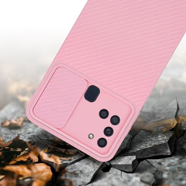 Samsung Galaxy A21s Skal Fodral av flexibel TPU-silikon och med kameraskydd Mobilskydd Case Cover