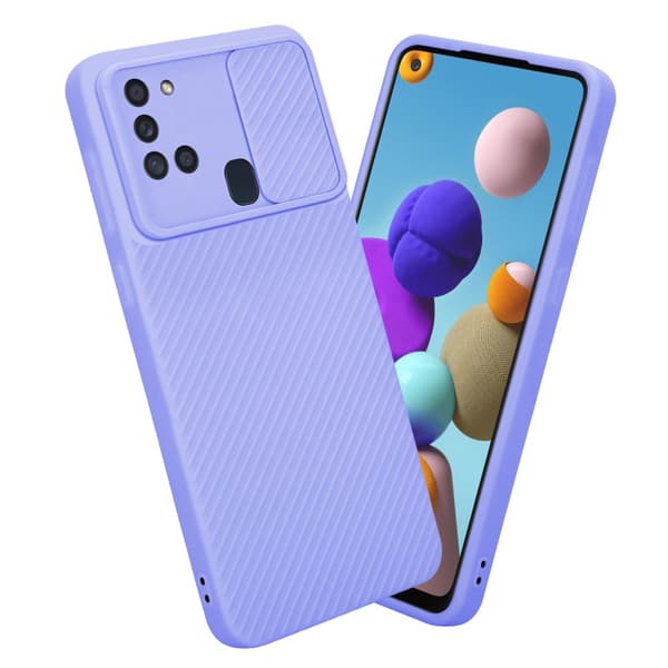 Samsung Galaxy A21s Skal Fodral av flexibel TPU-silikon och med kameraskydd Mobilskydd Case Cover