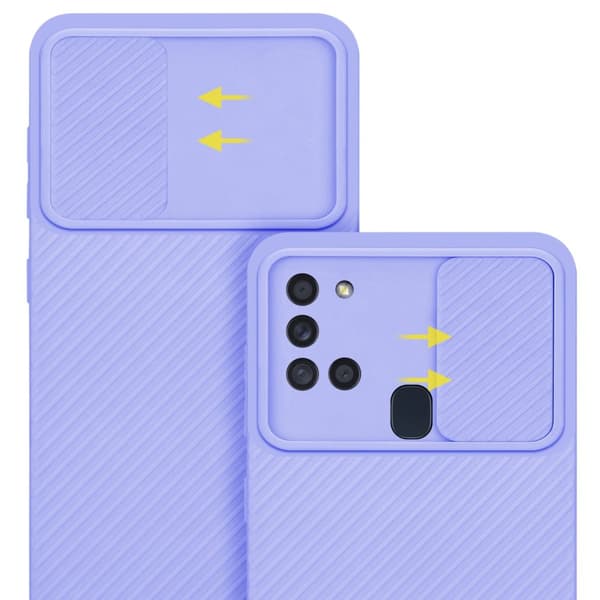 Samsung Galaxy A21s Skal Fodral av flexibel TPU-silikon och med kameraskydd Mobilskydd Case Cover