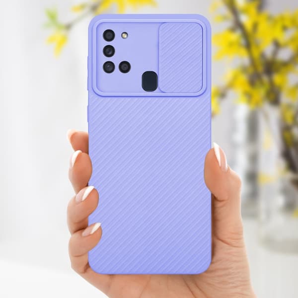Samsung Galaxy A21s Skal Fodral av flexibel TPU-silikon och med kameraskydd Mobilskydd Case Cover
