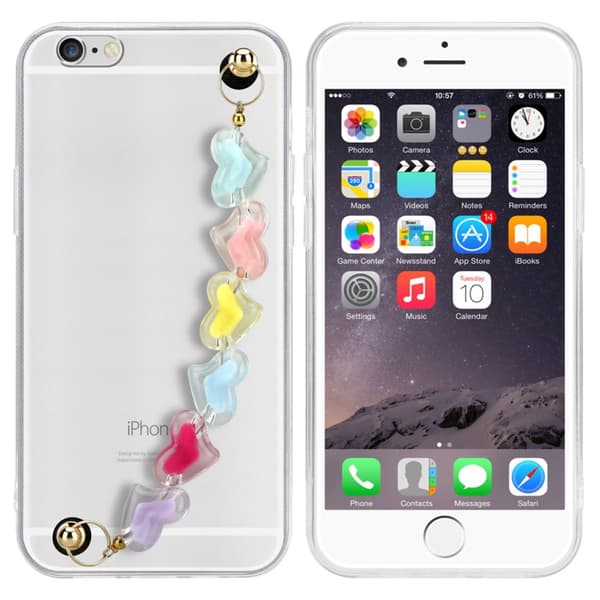 Deksel til iPhone 6 / 6S Silikondeksel med håndleddslenke
