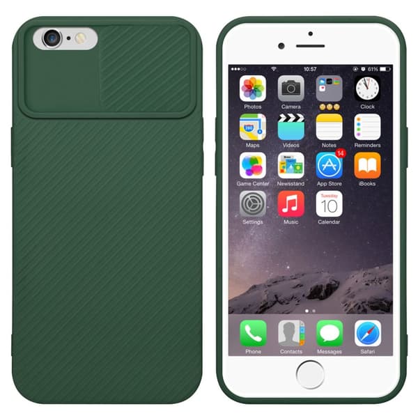 iPhone 6 PLUS / 6S PLUS Skal Fodral av flexibel TPU-silikon och med kameraskydd Mobilskydd Case Cover Bonbon Grön