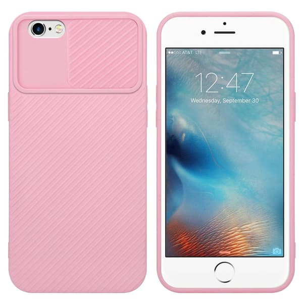 Deksel til iPhone 6 / 6S med kamerabeskyttelse Bonbon rosa