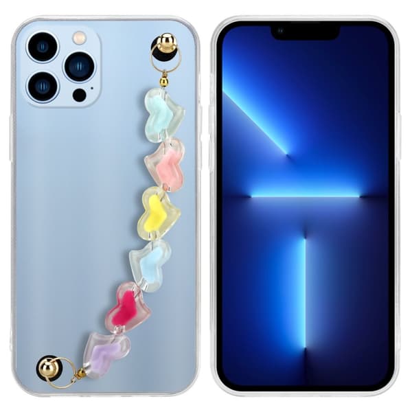 iPhone 13 PRO MAX Suojakuori Suojakotelo Joustavasta TPU-silikonista valmistettu suojakuori jossa on ranneketju