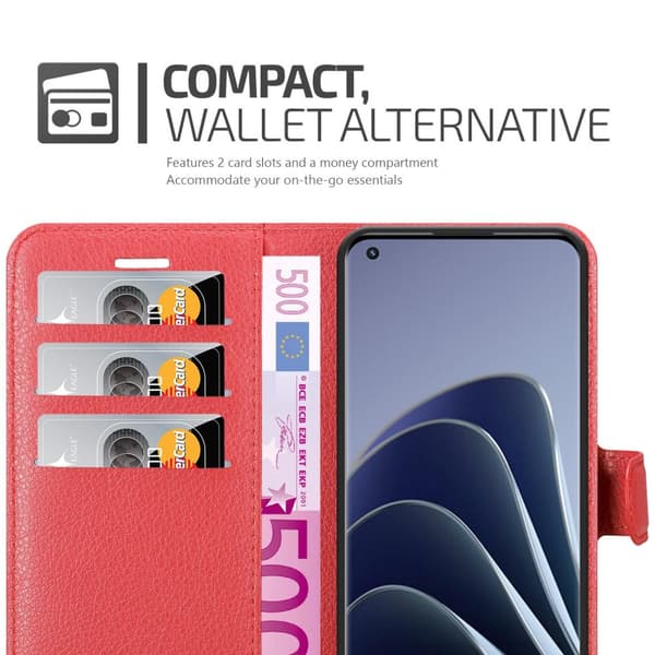 OnePlus 10 PRO 5G Suojakotelo Lompakkokotelo Matkapuhelinkotelo Suojakuori jossa magneettisuljenta, jalusta-toiminto ja korttitasku