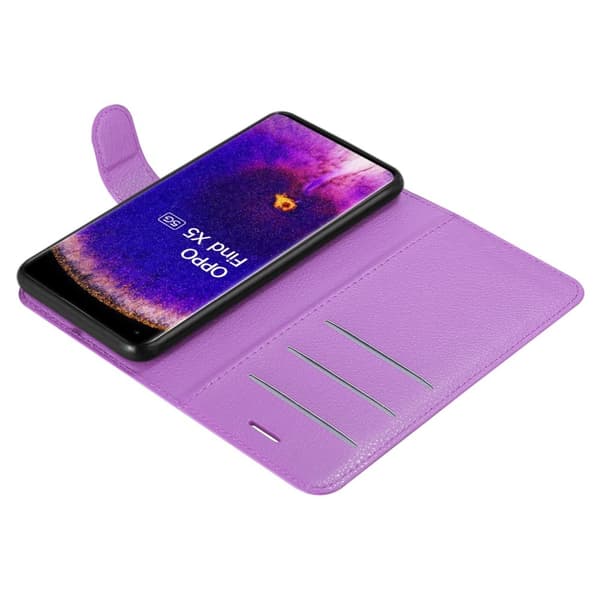Deksel til Oppo FIND X5 Lommebokdeksel med magnetisk lukking, stativfunksjon og kortlomme