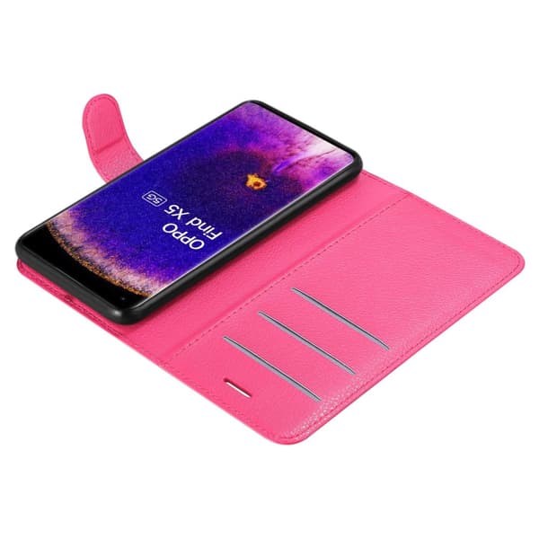 Deksel til Oppo FIND X5 Lommebokdeksel med magnetisk lukking, stativfunksjon og kortlomme