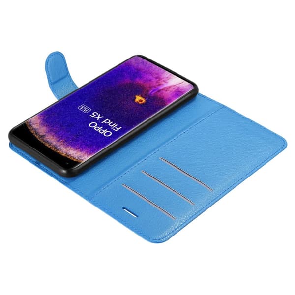 Deksel til Oppo FIND X5 Lommebokdeksel med magnetisk lukking, stativfunksjon og kortlomme