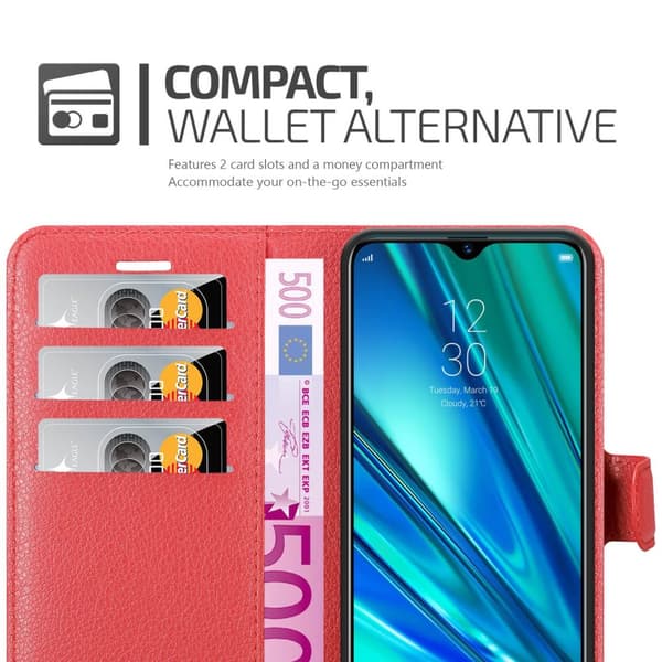 Realme 5 PRO / Realme Q Plånboksfodral Fodral Skal Case med magnetisk stängning, ståfunktion och kortplats