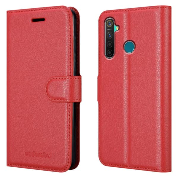 Realme 5 PRO / Realme Q Plånboksfodral Fodral Skal Case med magnetisk stängning, ståfunktion och kortplats