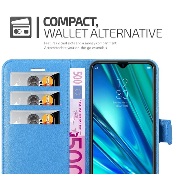Realme 5 PRO / Realme Q Plånboksfodral Fodral Skal Case med magnetisk stängning, ståfunktion och kortplats