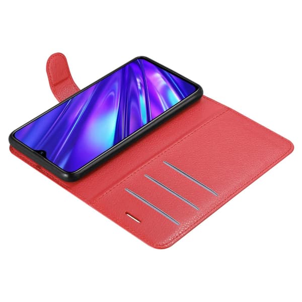Deksel til Realme 5 / 5i / 6i / C3 Lommebokdeksel med magnetisk lukking, stativfunksjon og kortlomme