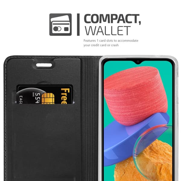 Samsung Galaxy M33 5G Suojakotelo Suojakuori Lompakkokotelo Matkapuhelinkotelo jossa magneettisuljenta, jalusta-toiminto ja korttitasku