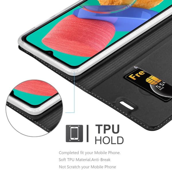 Samsung Galaxy M33 5G Suojakotelo Suojakuori Lompakkokotelo Matkapuhelinkotelo jossa magneettisuljenta, jalusta-toiminto ja korttitasku