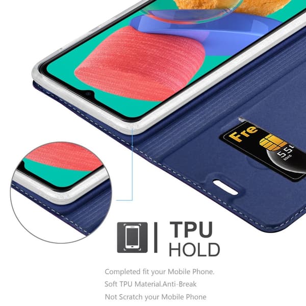 Samsung Galaxy M33 5G Suojakotelo Suojakuori Lompakkokotelo Matkapuhelinkotelo jossa magneettisuljenta, jalusta-toiminto ja korttitasku