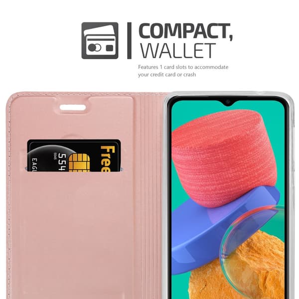 Samsung Galaxy M33 5G Suojakotelo Suojakuori Lompakkokotelo Matkapuhelinkotelo jossa magneettisuljenta, jalusta-toiminto ja korttitasku