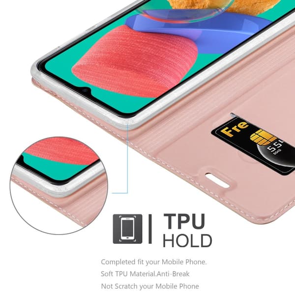 Samsung Galaxy M33 5G Suojakotelo Suojakuori Lompakkokotelo Matkapuhelinkotelo jossa magneettisuljenta, jalusta-toiminto ja korttitasku