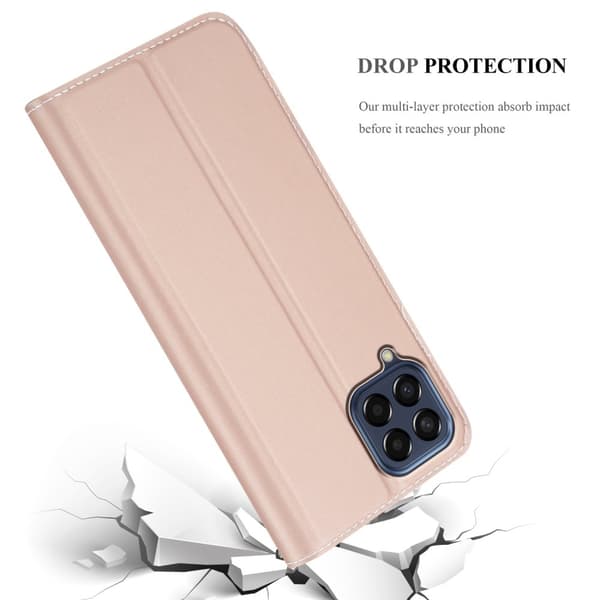 Samsung Galaxy M33 5G Suojakotelo Suojakuori Lompakkokotelo Matkapuhelinkotelo jossa magneettisuljenta, jalusta-toiminto ja korttitasku