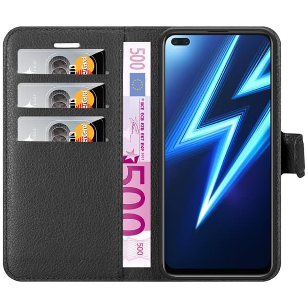 Realme 6 PRO Suojakotelo Lompakkokotelo Matkapuhelinkotelo Suojakuori jossa magneettisuljenta, jalusta-toiminto ja korttitasku
