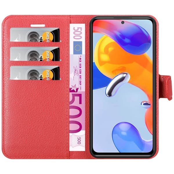 Xiaomi RedMi NOTE 11 PRO 4G / 5G Suojakotelo Lompakkokotelo Matkapuhelinkotelo Suojakuori jossa magneettisuljenta, jalusta-toiminto ja korttitasku